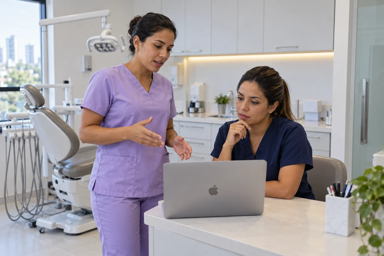 Dental professionals organizing their clinic’s daily work in Brazil